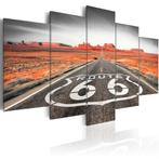 650 Route 66 XXL 5 Luik Canvas Schilderij 200x100cm 2 maten, Ophalen of Verzenden