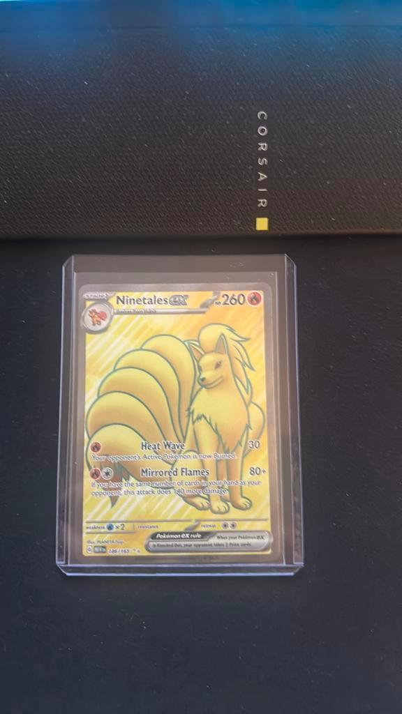 Ninetales ex (MEW 186) 151 Pokemon kaart, Hobby en Vrije tijd, Verzamelkaartspellen | Pokémon, Nieuw, Losse kaart, Ophalen of Verzenden