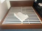 Donker bruin Malm bed. Afleveren mogelijk, Ophalen of Verzenden, Gebruikt, Tweepersoons