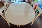 Complete eettafel en 4 stoelen, Huis en Inrichting, Complete eetkamers, Ophalen, Gebruikt, 4 tot 6 stoelen