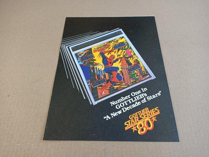 Folder: Gottlieb Spiderman (1980) Flipperkast, Verzamelen, Automaten | Flipperkasten, Gebruikt, Elektronisch, Flipperkast, Verzenden
