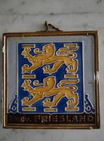 Antieke Cloisonné Westraven Tegel wapen Provincie Friesland, Antiek en Kunst, Ophalen of Verzenden