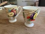 Royal Crafton “Parchment Fruit” Kopjes Made in England, Ophalen, Zo goed als nieuw