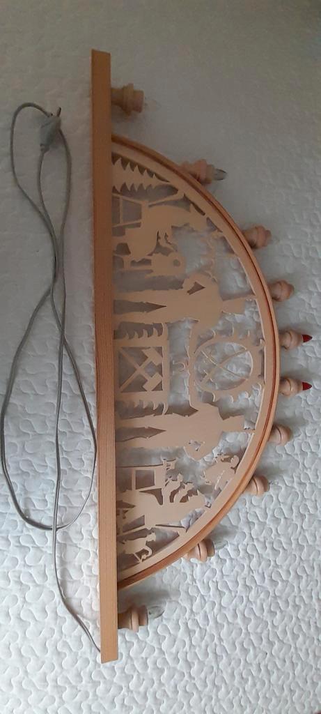 Houten Kandelaar - Flade & Weitner, Diversen, Kerst, Zo goed als nieuw, Ophalen of Verzenden