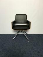 40 x Design vergaderstoel Thonet S843 - zwart leder, Huis en Inrichting, Stoelen, Ophalen, Zwart, Vijf, Zes of meer stoelen, DESIGN
