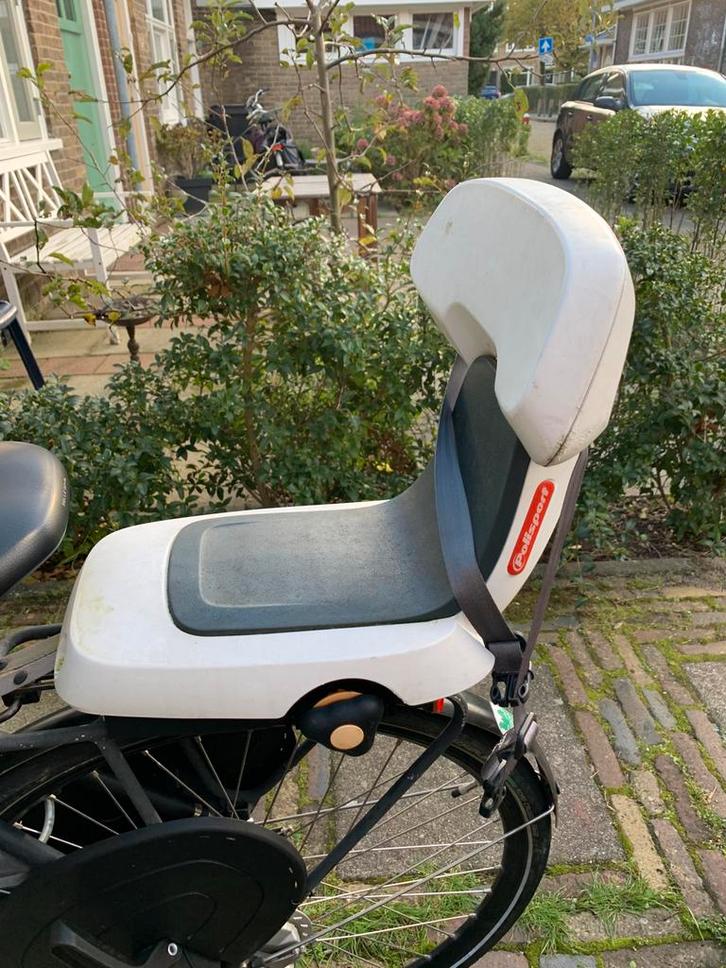 Polisport fietsstoeltje achter (zonder voetsteuntjes), Fietsen en Brommers, Fietsaccessoires | Fietsstoeltjes, Gebruikt, Ophalen