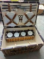 Nieuwe rieten picknickmand met bestek, Ophalen of Verzenden, Nieuw