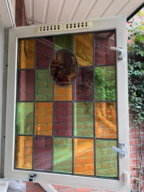 Glas in lood voorzetramen - Diverse Afmetingen, Antiek en Kunst, Antiek | Glas en Kristal, Ophalen of Verzenden