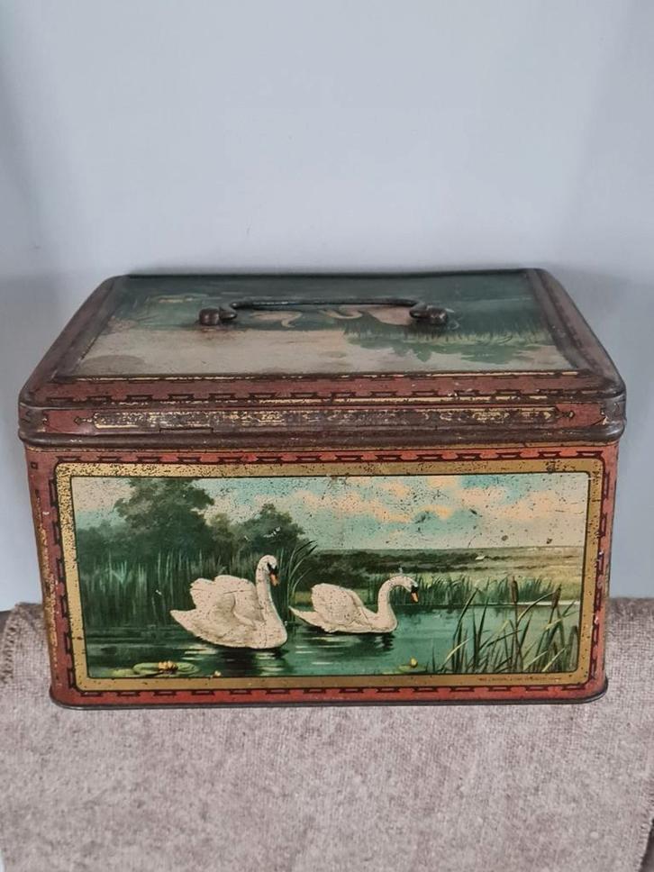 Antiek blik wedJ Bekkers en zoon Dordrecht Holland, Verzamelen, Blikken, Gebruikt, Overige, Ophalen of Verzenden