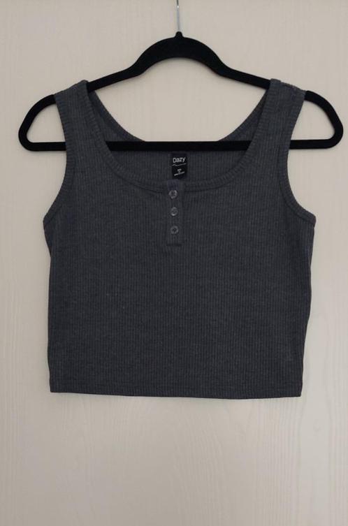 Grijze top, zonder mouwen, Dazy, maat XL M/L, Kleding | Dames, Tops, Zo goed als nieuw, Maat 42/44 (L), Grijs, Zonder mouw, Ophalen of Verzenden