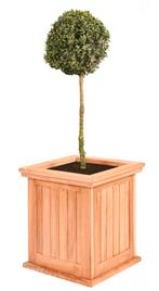 Aangeboden Teak houten plantenbak Kalimantan, Ophalen, Minder dan 60 cm, Vierkant, Nieuw