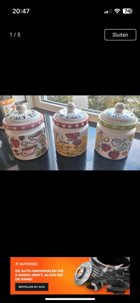 Super Mooie Blond Amsterdam Vooraadpotten Set (3 stuks), Huis en Inrichting, Keuken | Servies, Zo goed als nieuw, Ophalen of Verzenden