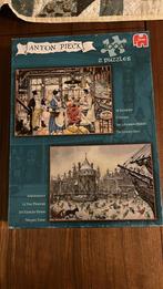 Puzzel Anton Pieck 2x1000, Ophalen of Verzenden, 500 t/m 1500 stukjes, Zo goed als nieuw, Legpuzzel