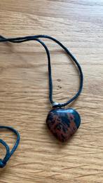 Edelsteen ketting - hartjes hanger, Ophalen of Verzenden, Zo goed als nieuw