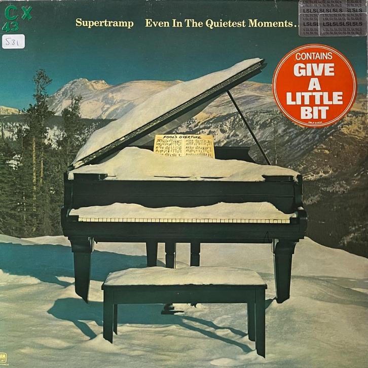 LP Supertramp - Even in the quietest moments (1977), Cd's en Dvd's, Vinyl | Rock, Gebruikt, Poprock, 12 inch, Ophalen of Verzenden