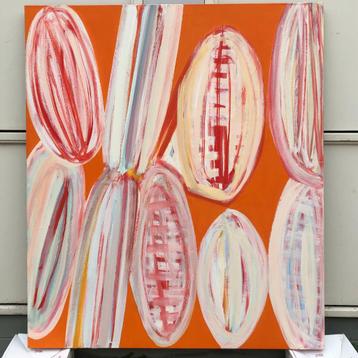Groot abstract schilderij beschikbaar voor biedingen