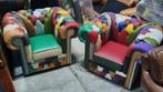 2x Chesterfield Patchwork Multicolor fauteuil + BEZORGING!!, Huis en Inrichting, Fauteuils, Chesterfield Patchwork, ., Nieuw, Ophalen of Verzenden