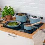 Pannenset hemlagad blauw ikea antiaanbaklaag, Huis en Inrichting, Keuken | Potten en Pannen, Ophalen, Zo goed als nieuw, Pannenset