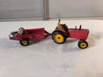 Dinky Toys Tractor met aanhangwagen, Ophalen of Verzenden, Gebruikt, Tractor of Landbouw, Dinky Toys