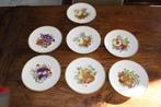 Set borden met fruitdecor en een schotel, Ophalen of Verzenden, Overige stijlen, Bord(en)