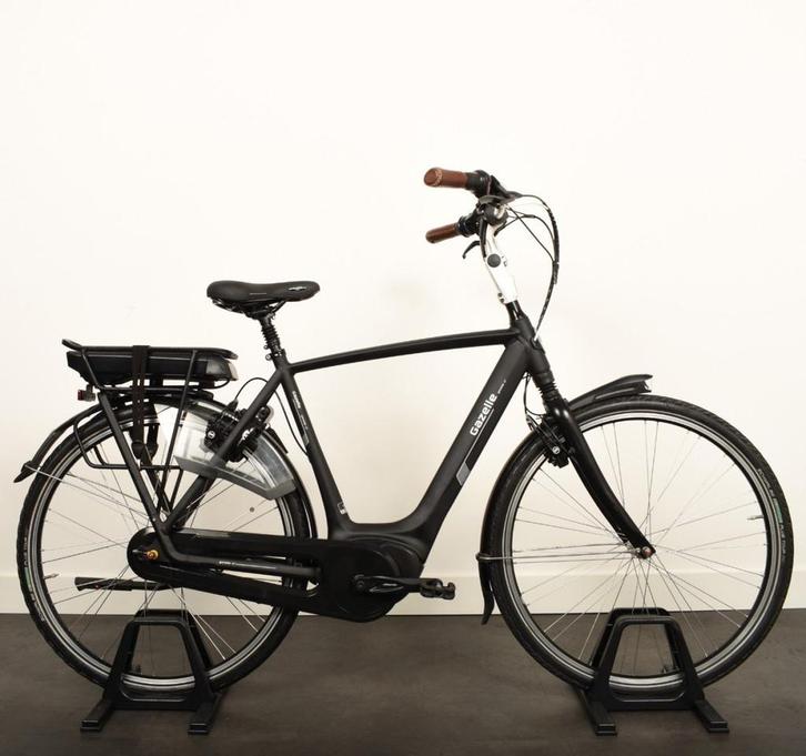 Gazelle Grenoble C7+ HMB 400Wh Heren Mat zwart 57cm 2022, Fietsen en Brommers, Elektrische fietsen, Gebruikt, Gazelle, 55 tot 59 cm