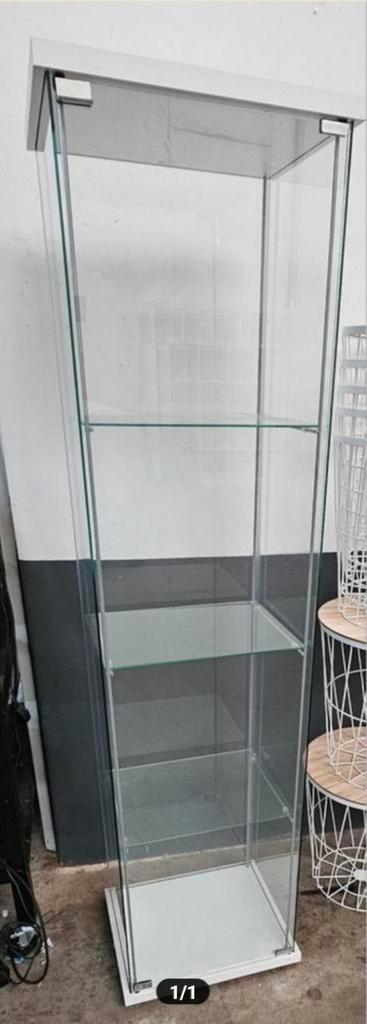 Nette Ikea vitrinekast 43x43x163 cm, Huis en Inrichting, Kasten | Vitrinekasten, Zo goed als nieuw, 150 tot 200 cm, 50 tot 100 cm