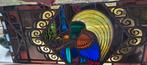 Glas in lood 3 art deco Amsterdamse school vogel, Ophalen of Verzenden, Overige landen