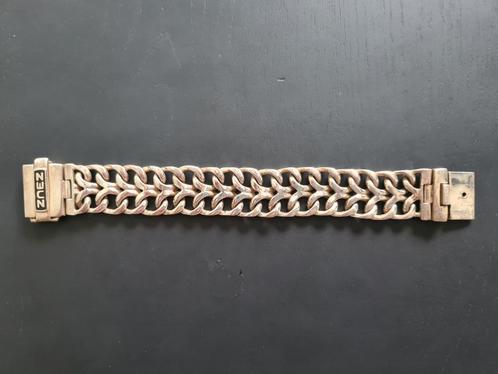 Zeuz Zilveren Armband Dubbele Schakel, Sieraden, Tassen en Uiterlijk, Armbanden, Gebruikt, Zilver, Zilver, Ophalen of Verzenden
