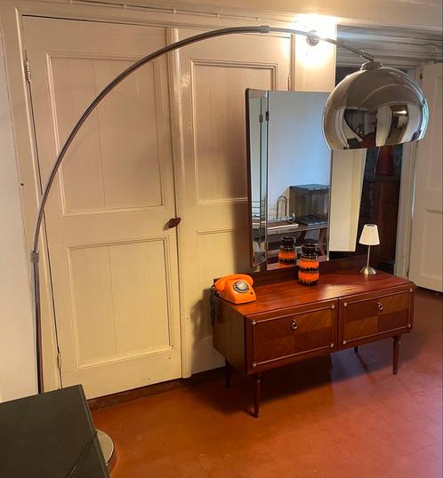 Booglamp verchroomd, Huis en Inrichting, Lampen | Vloerlampen, Gebruikt, 150 tot 200 cm, Ophalen