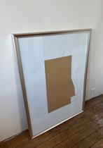 Grote foto poster lijst met glas zilveren rand 79 x 108, Ophalen of Verzenden, Zo goed als nieuw, Metaal of Aluminium, 75 cm of meer