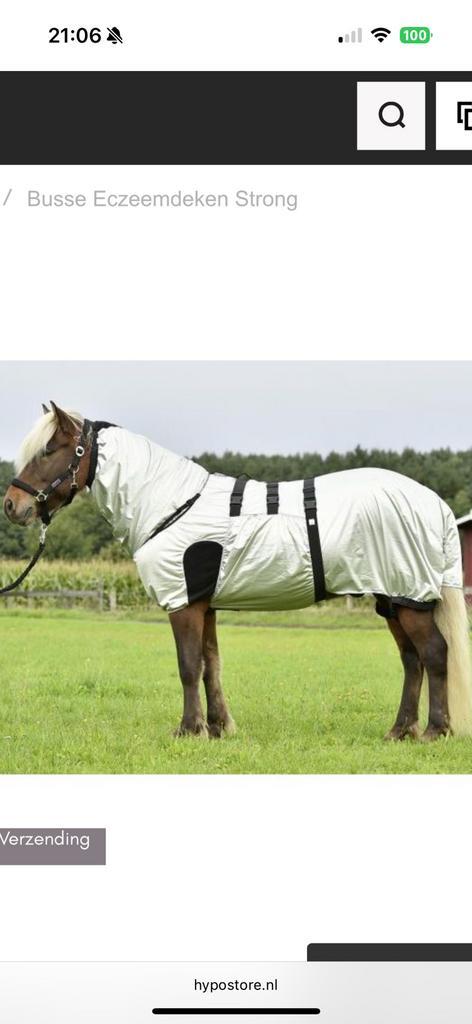 Nieuwe Busse eczeemdeken maat 125/175, Dieren en Toebehoren, Paarden en Pony's | Dekens en Dekjes, Nieuw, Deken, Ophalen of Verzenden