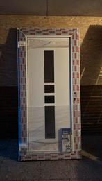 Nieuwe kunstof voordeur/huisdeur met kozijn 210x100, Doe-het-zelf en Verbouw, Deuren en Horren, Ophalen of Verzenden, 200 tot 215 cm