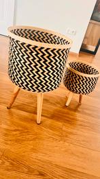 Bloempotten set van 2, Huis en Inrichting, Krukjes, Ophalen of Verzenden, Zo goed als nieuw, Hout