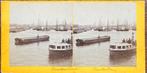 Stereofoto AMSTERDAM Havengezicht 1870-1880, Gebruikt, Verzenden, Foto, Voor 1940