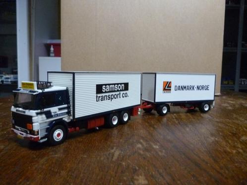 Tekno Scania 142 Kim Johansen met certificaat, Hobby en Vrije tijd, Modelauto's | 1:50, Nieuw, Bus of Vrachtwagen, Tekno, Verzenden