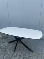 Moderne ovale eettafel, Huis en Inrichting, Tafels | Eettafels, 100 tot 150 cm, Ophalen of Verzenden, Zo goed als nieuw, Vijf personen of meer