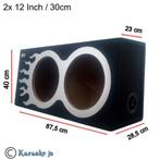 Subwoofer Kist 2 x 10 Inch 25cm met aluminium design