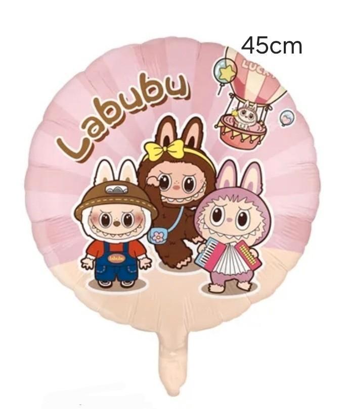 LABUBU * ronde folie ballonnen, Hobby en Vrije tijd, Feestartikelen, Nieuw, Versiering, Verjaardag, Ophalen of Verzenden