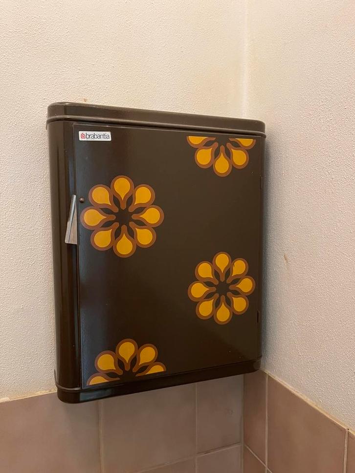 Brabantia retro badkamer set – jaren ’70 bloemenmotief, Verzamelen, Retro, Huis en Inrichting, Ophalen