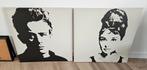 2 canvassen van James Dean en Audrey Hepburn, Ophalen