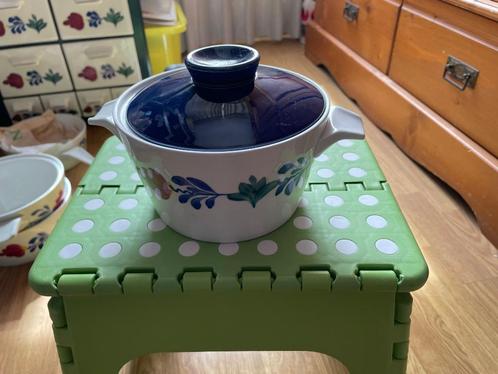 Boerenbont ovenschaal met blauwe deksel nr 1 Boerenbond, Huis en Inrichting, Keuken | Servies, Gebruikt, Schaal of Schalen, Boerenbont