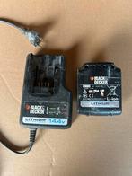 Black & Decker Lader + Lithium Batterij, Ophalen of Verzenden, Gebruikt