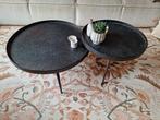 Zwarte salontafels loods 5, Huis en Inrichting, Tafels | Salontafels, Ophalen, Gebruikt, 50 tot 100 cm, Rond