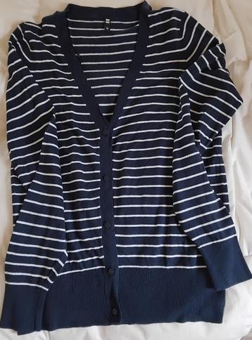 Marineblauw wit gestreept zomers vest, maat M beschikbaar voor biedingen