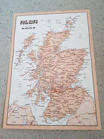 landkaart Schotland Alba 1985 beschikbaar voor biedingen