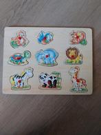 Knoppuzzel / noppenpuzzel thema wilde dieren, Ophalen of Verzenden, Zo goed als nieuw, Van hout, Minder dan 10 stukjes