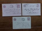 Drie briefkaarten eind 1800 met handgeschreven teksten, Postzegels en Munten, Brieven en Enveloppen | Nederland, Verzenden, Briefkaart