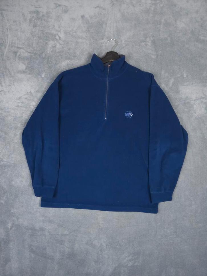 Mammut Fleece Trui Quarter Zip L Navy Blauw Outdoor, Kleding | Heren, Truien en Vesten, Zo goed als nieuw, Maat 52/54 (L), Blauw