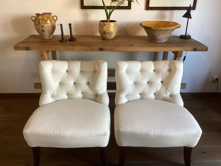 Set Stoelen - Fauteuils - Chair - Chaise, Huis en Inrichting, Stoelen, Gebruikt, Twee, Stof, Overige kleuren, Ophalen