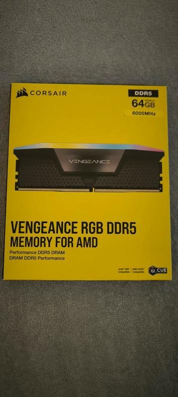 64GB 32 x 2 6000mhz Corsair RAM RGB beschikbaar voor biedingen